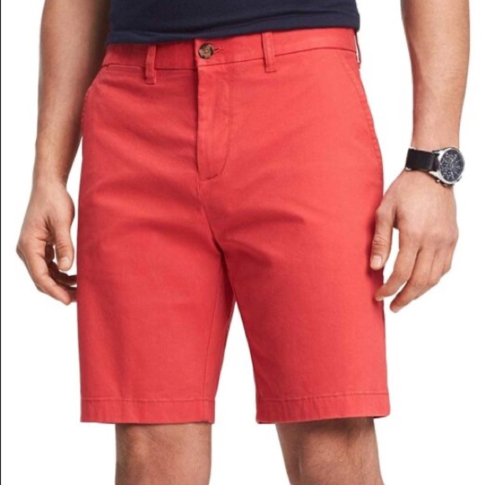 NWOT Tommy Hilfiger Chino Shorts Chai Red 32